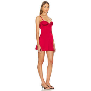 OW Collection Skyler mini open back Dress red size XS $130 msrp